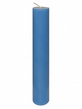 Свеча интерьерная цилиндрическая голубая 50*280